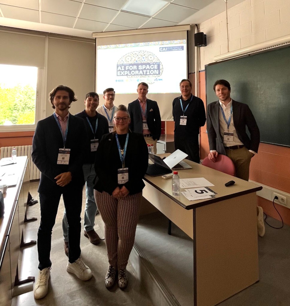 Organizers, speakers, and attendees at the AI x Space Exploration session.