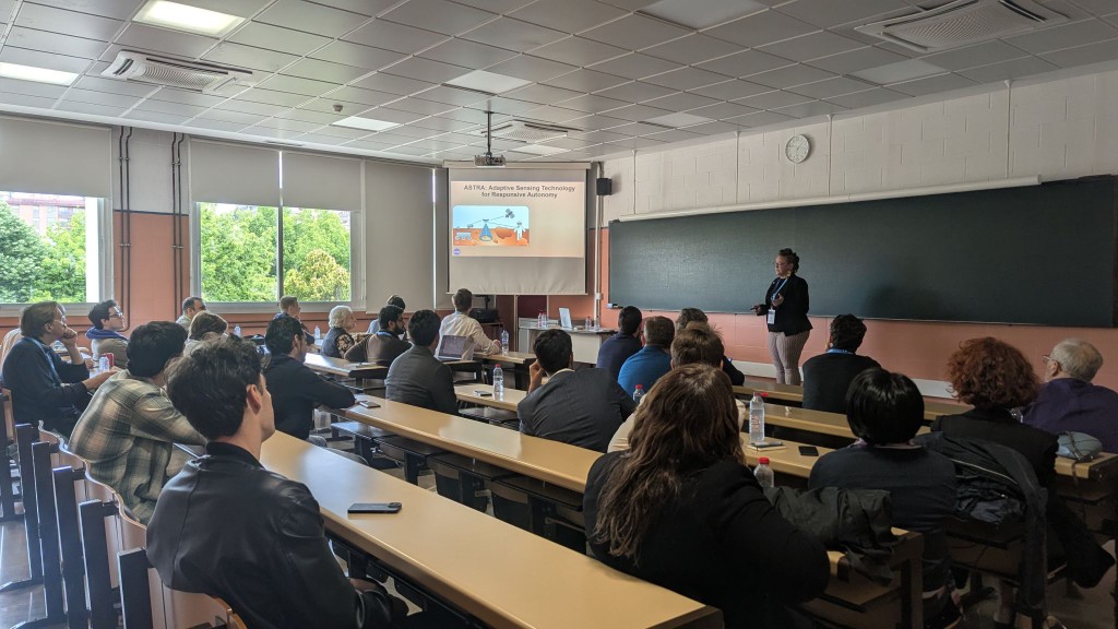 Bethany P. Theiling presenting on Objective-Based AI for spaceflight.